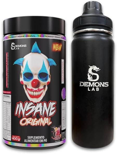 Combo Pré Treino Insane Original 400g + Garrafa Térmica 600ml